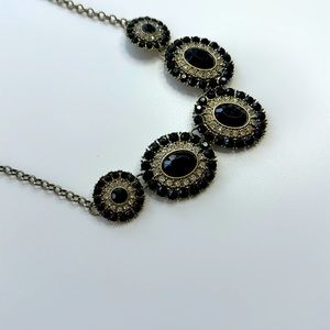 Round Black and Gold Statement necklace